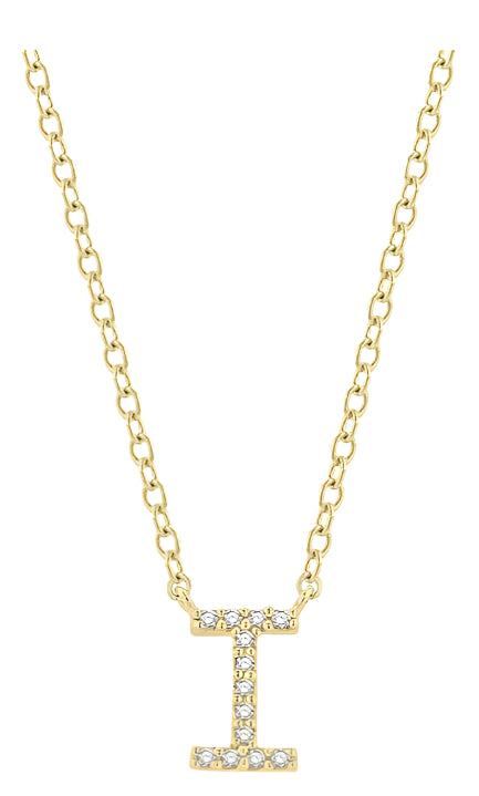 Parkplace Jewelers Block 'I' Initial Diamond Pendant 912F9PPFSPDYG-I