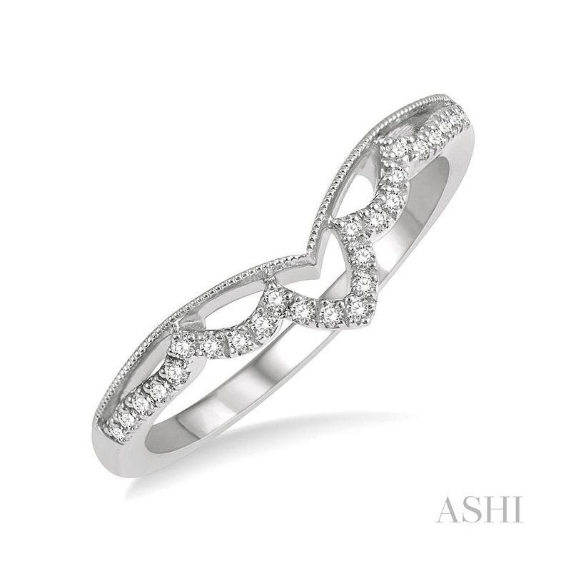 ASHI Chevron Diamond Wedding Band 301E8PPFHWG