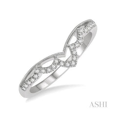ASHI Chevron Diamond Wedding Band 301E8PPFHWG