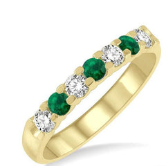 Parkplace Jewelers 7 Alternate Gemstone & Diamond Wedding Band 46484PPFGEMYG