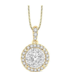 Parkplace Jewelers Round Shape Halo Lovebright Essential Diamond Pendant 96295PPFVPDYW
