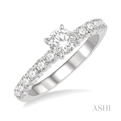 ASHI Round Shape Endless Embrace Semi-Mount Diamond Engagement Ring 241K3PPFHWG-SM