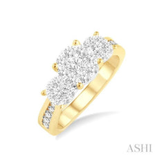 ASHI Round Shape Past Present & Future Lovebright Essential Diamond Ring 36913PPFVYW