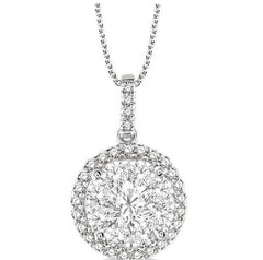 Parkplace Jewelers Round Shape Halo Lovebright Essential Diamond Pendant 94910PPFVPDWG-1.50