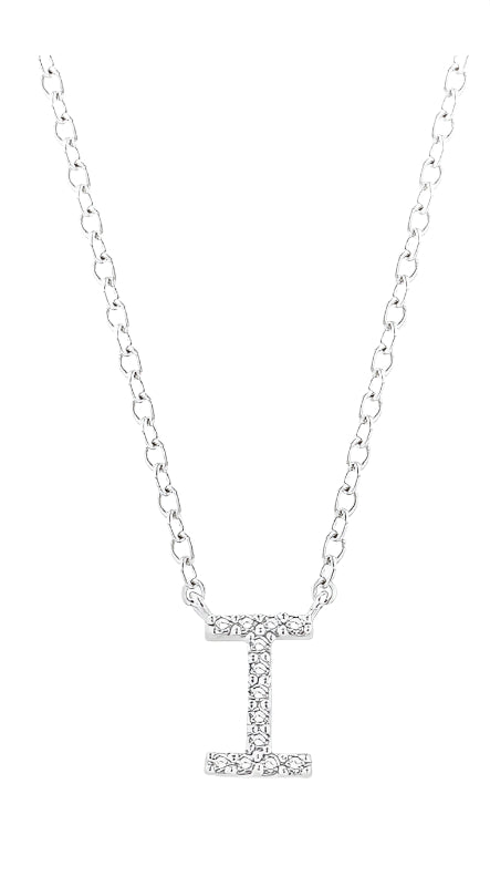 Parkplace Jewelers Block 'I' Initial Diamond Pendant 912F9PPTSPDWG-I
