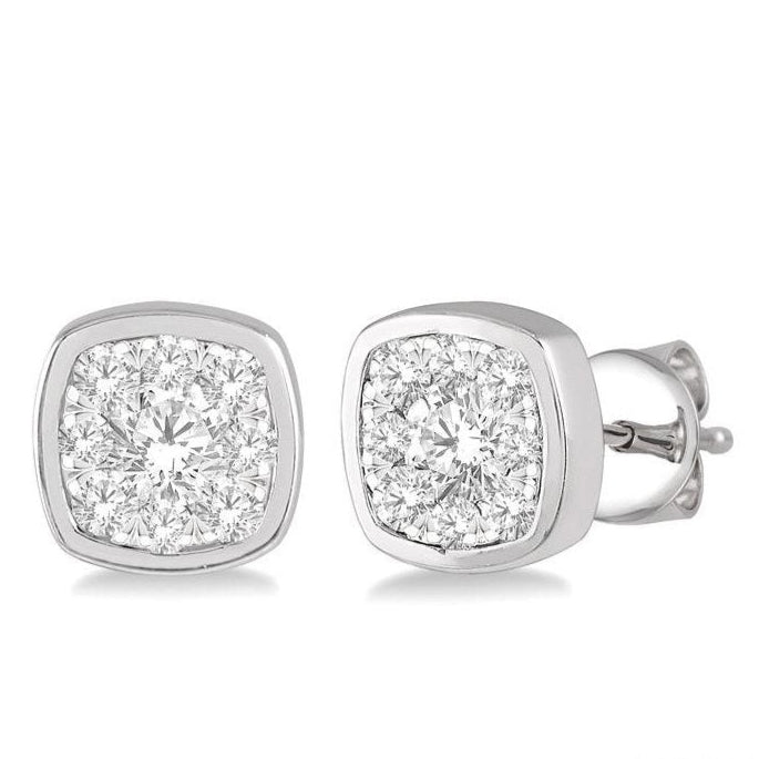 Parkplace Jewelers Cushion Shape Lovebright Essential Diamond Stud Earrings 919B5PPFHERWG