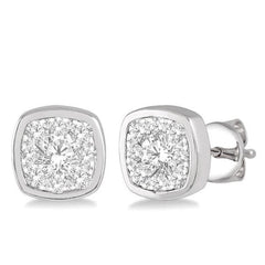 Parkplace Jewelers Cushion Shape Lovebright Essential Diamond Stud Earrings 919B5PPFHERWG