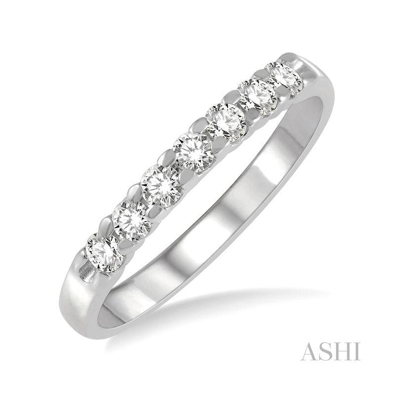 ASHI 7 Stone Diamond Wedding Band 33295PPFGWG
