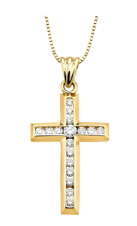 Parkplace Jewelers Channel Set Cross Diamond Pendant 95113PPFNPD
