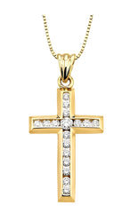 Parkplace Jewelers Channel Set Cross Diamond Pendant 95113PPFNPD