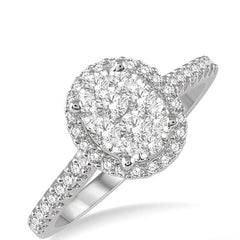 Parkplace Jewelers Oval Shape Halo Lovebright Essential Diamond Engagement Ring 125F3PPFGWY