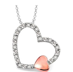 Parkplace Jewelers Silver Heart Shape Diamond Fashion Pendant 86889PPSSSLPD