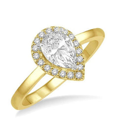 Parkplace Jewelers Pear Shape Halo Diamond Engagement Ring 260L5PPFHYW-LE