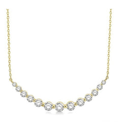 Parkplace Jewelers Graduated Diamond Fixed Smile Necklace 990H1PPFGNKYG