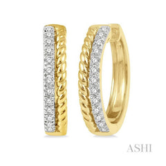 ASHI Diamond Hoop Earrings 628B6PPFHERYG