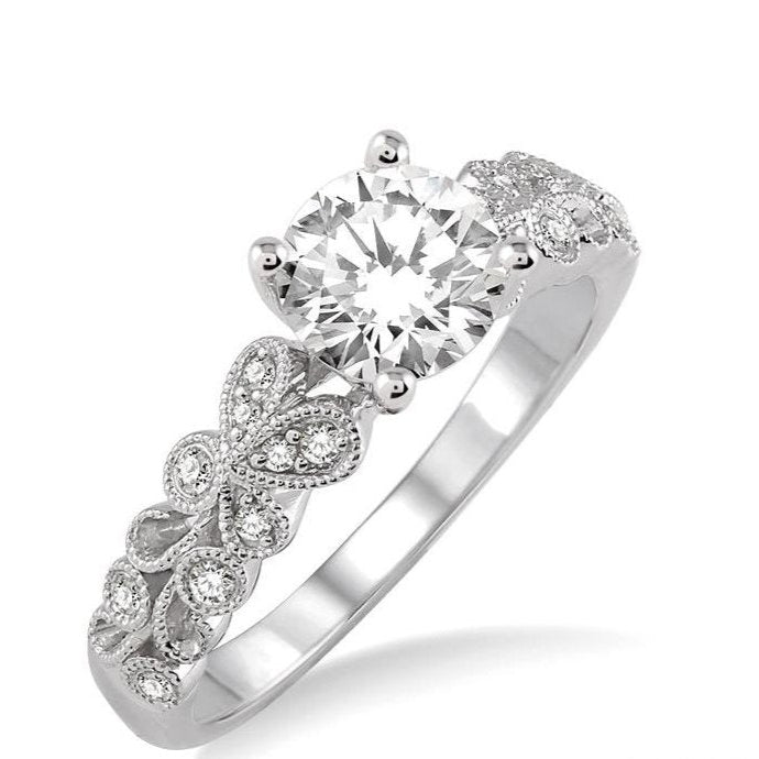 Parkplace Jewelers Round Shape Semi-Mount Diamond Engagement Ring 14048PPFHWG-SM