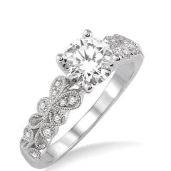 Parkplace Jewelers Round Shape Semi-Mount Diamond Engagement Ring 14048PPFHWG-SM