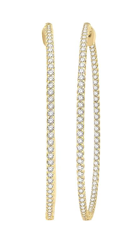Parkplace Jewelers Inside-Out Diamond Hoop Earrings 629C0PPFGERYG-3.00