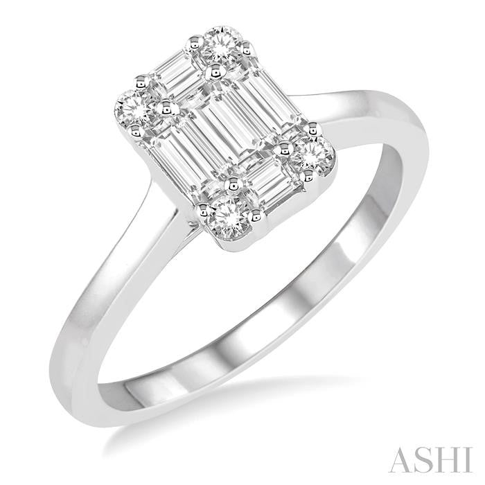 ASHI Fusion Diamond Engagement Ring 110A3PPFGWG