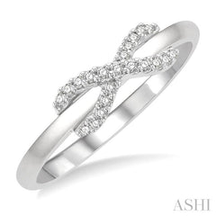 ASHI Infinity Cross Petite Diamond Fashion Ring 11148PPTSWG