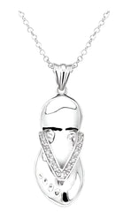 Parkplace Jewelers Silver Flip Flop Diamond Fashion Pendant 87769PPSSSLPD