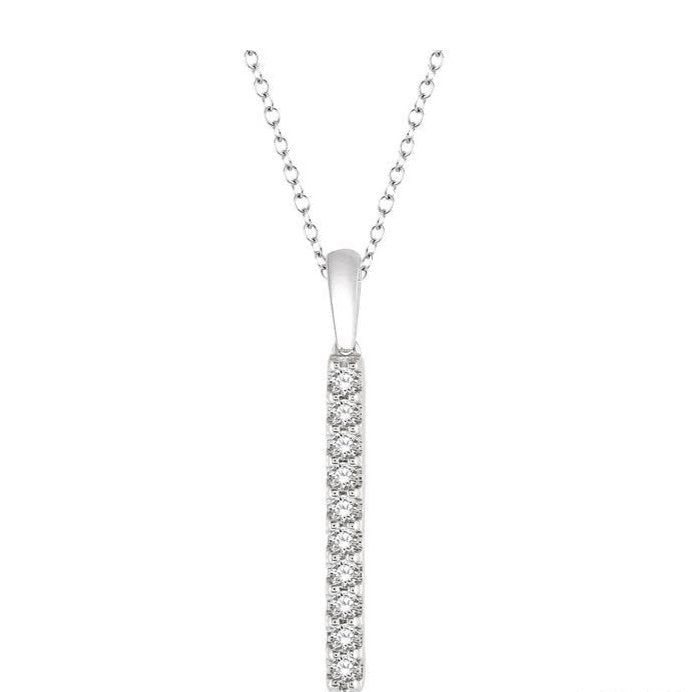 Parkplace Jewelers Vertical Bar Diamond Pendant 90197PPFHPDWG