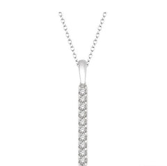 Parkplace Jewelers Vertical Bar Diamond Pendant 90197PPFHPDWG