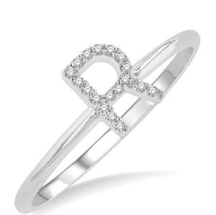 Parkplace Jewelers Block 'R' Initial Diamond Ring 365D9PPTSWG-R
