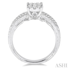ASHI Round Shape Lovebright Diamond Engagement Ring 120D3PPFVWG-LE
