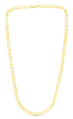 Yellow Gold Diamond Cut/ Textured Mariner Bracelet