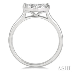 ASHI Heart Shape Lovebright Essential Diamond Engagement Ring 126D1PPFGWG