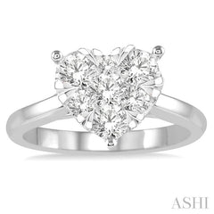 ASHI Heart Shape Lovebright Essential Diamond Engagement Ring 126D1PPFVWG