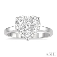 ASHI Heart Shape Lovebright Essential Diamond Engagement Ring 126D2PPFGWG