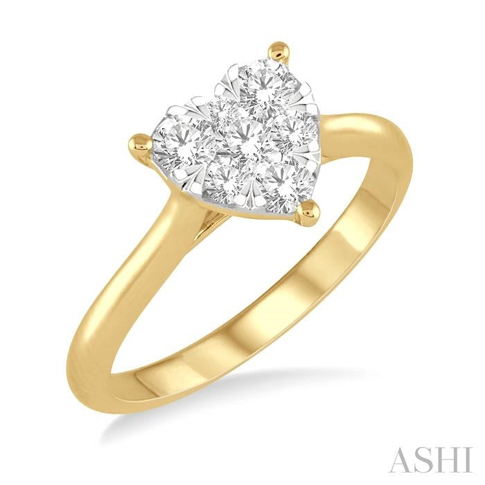 ASHI Heart Shape Lovebright Essential Diamond Engagement Ring 126D3PPFGYW