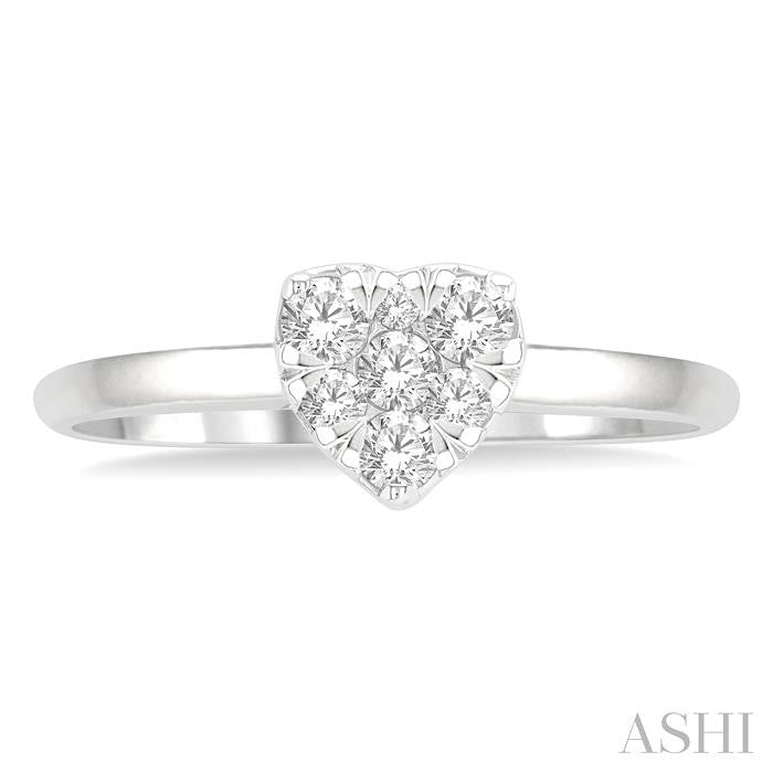 ASHI Heart Shape Lovebright Essential Diamond Engagement Ring 126D8PPFGWG
