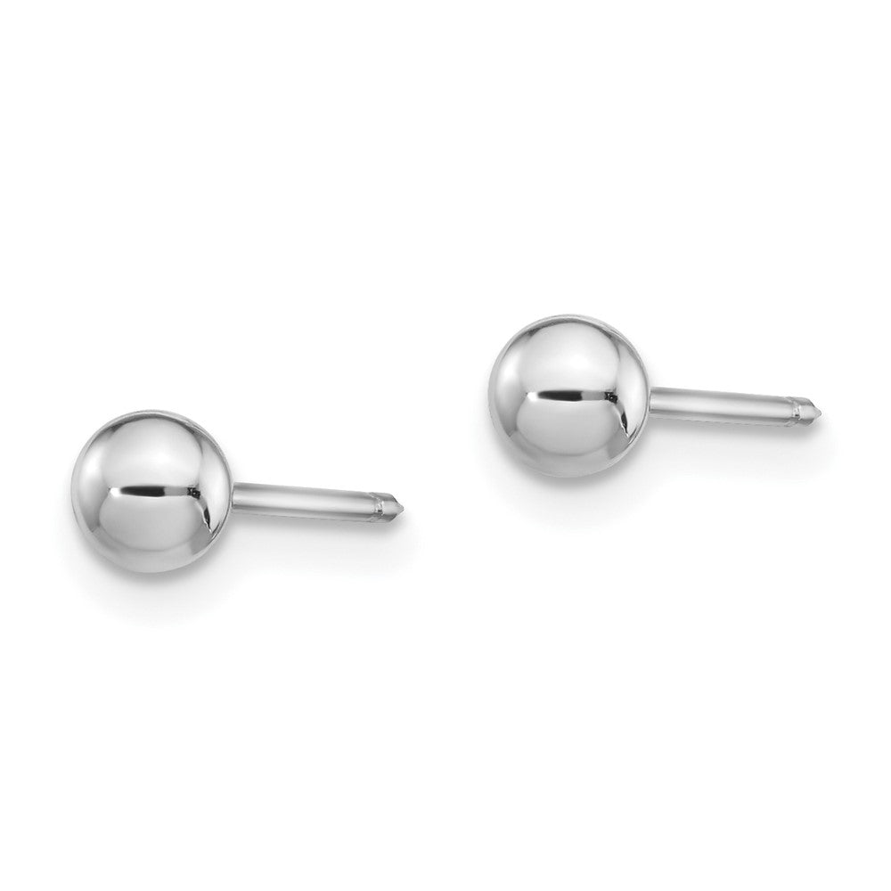 126E Inverness 14k White Gold 4mm Ball Post Earrings
