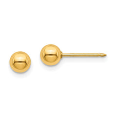 12E Inverness Stainless Steel 24K Gold-plated 5mm Ball Post Earrings