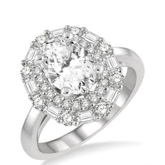 Parkplace Jewelers Oval Shape Semi-Mount Halo Diamond Engagement Ring 214J2PPFVWG-SM