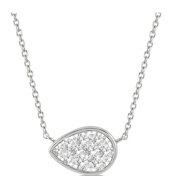 Parkplace Jewelers Pear Shape East-West Lovebright Essential Diamond Pendant 9979UPPFHNKWG