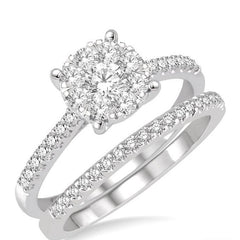 Parkplace Jewelers Round Shape Lovebright Diamond Wedding Set 150C1PPFVWG-WS