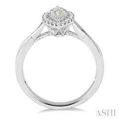 ASHI Marquise Shape Halo Lovebright Diamond Ring 13165PPFHWG