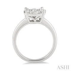 ASHI Round Shape Lovebright Essential Diamond Engagement Ring 13242PPFGWG