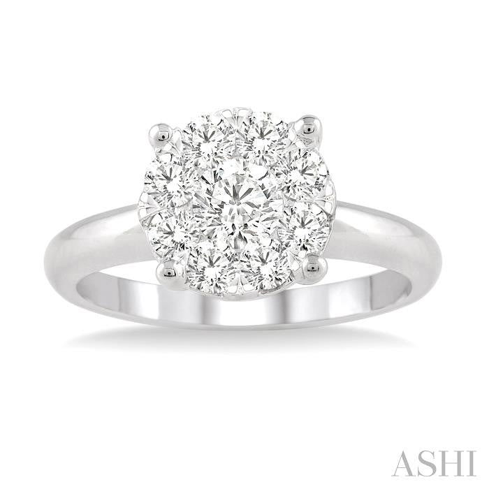 ASHI Round Shape Lovebright Essential Diamond Engagement Ring 13242PPFVWG