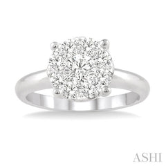 ASHI Round Shape Lovebright Essential Diamond Engagement Ring 13242PPFVWG