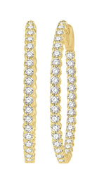 Parkplace Jewelers Inside-Out Diamond Oval Hoop Earrings 624B0PPFGERYG-2.00