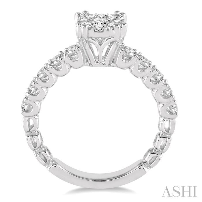 ASHI Round Shape Lovebright Diamond Engagement Ring 13481PPFVWG
