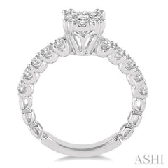 ASHI Round Shape Lovebright Diamond Engagement Ring 13481PPFVWG
