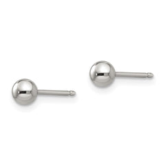 13E Inverness Stainless Steel Polished 4mm Ball Post Earrings