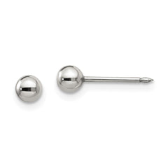 13E Inverness Stainless Steel Polished 4mm Ball Post Earrings