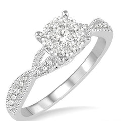 Parkplace Jewelers Round Shape Lovebright Diamond Engagement Ring 159C3PPFGWG-LE